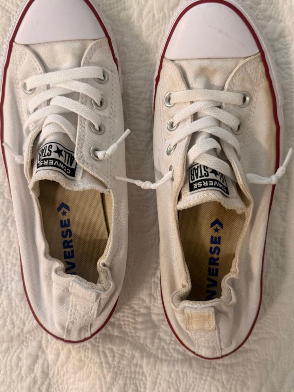 Converse Chuck Taylor All Star Shoreline Slip On Sneakers White Womens 9.5